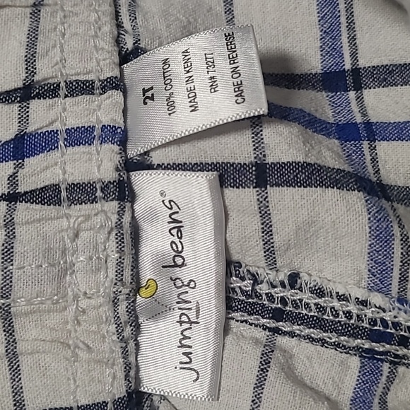 LITTLE BOY'S JUMPING BEANS PLAID SHORTS - Picture 2 of 4